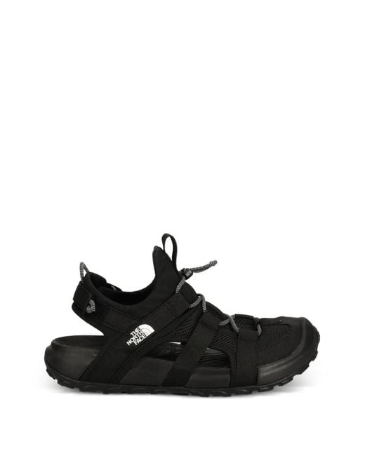 The North Face Black Explore Touch-Strap Drawstring Sandals for men