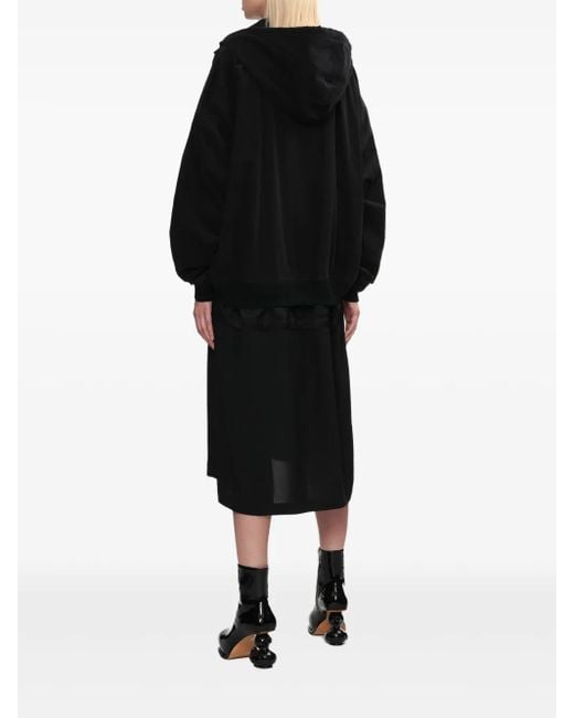 Maison Mihara Yasuhiro Black Kleid im Layering-Look
