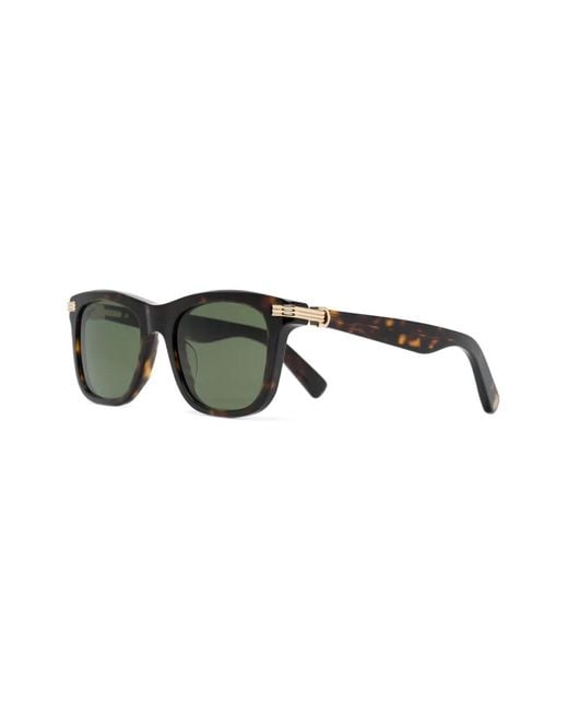 Cartier Green Tortoiseshell Square-Frame Sunglasses for men
