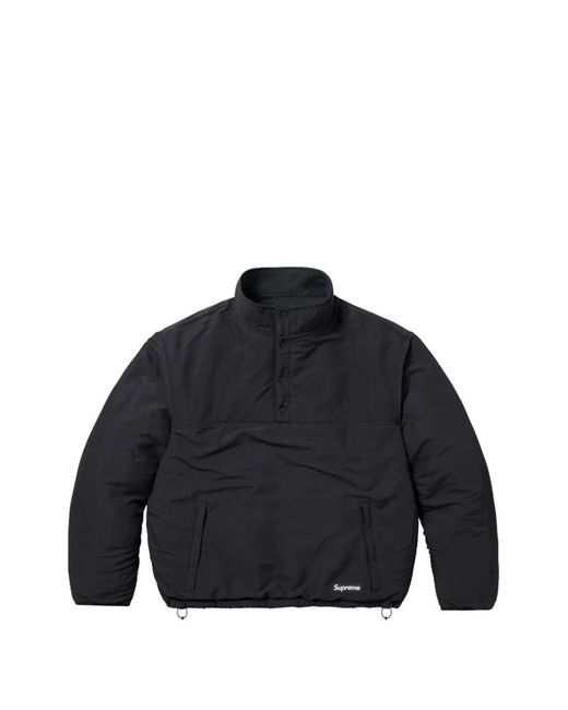 Supreme Blue Logo-Patch Reversible-Style Jacket for men
