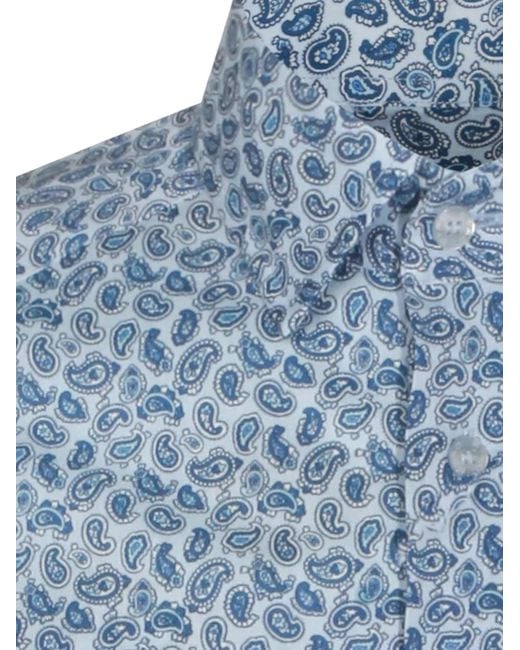 Etro Blue Shirt Roma for men