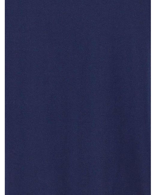 FILIPPO DE LAURENTIIS Blue Buttonless V-Opening T-Shirt for men