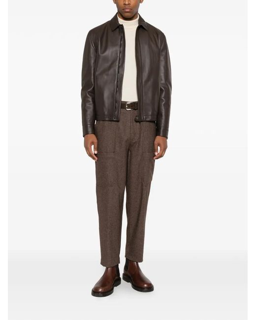 Eleventy Gray Patch-Pocket Trousers for men