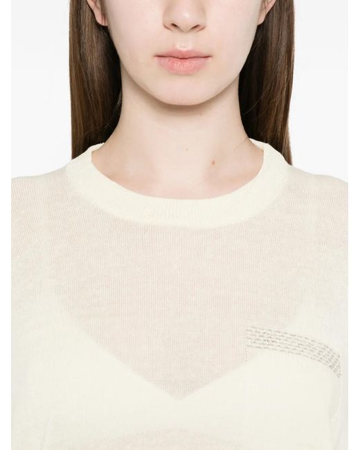 Peserico Natural Round-Neck Top