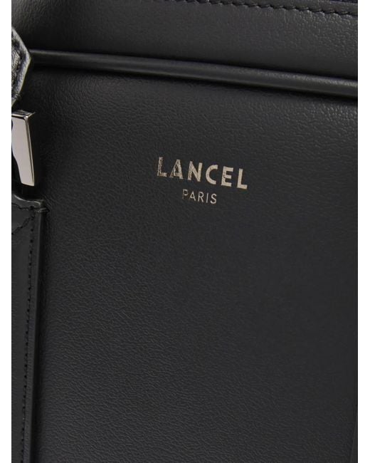 Lancel Black Edgard Smooth-Leather Laptop Bag for men