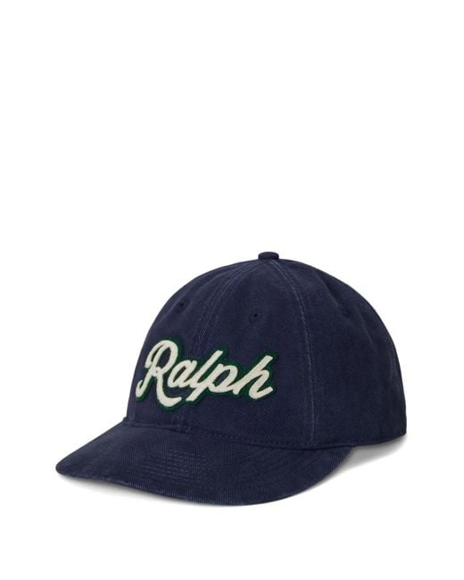 Polo Ralph Lauren Blue Logo-Patch Baseball Cap for men