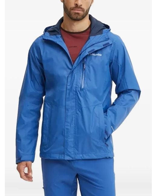Columbia Blue Pouring Adventure Iii Hooded Zip-Front Jacket for men