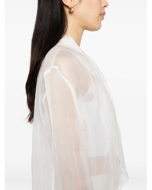 Tessitura Body Couture シルク ジャケット White