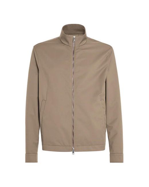 Zegna Natural Veste À Fermeture Zippée for men
