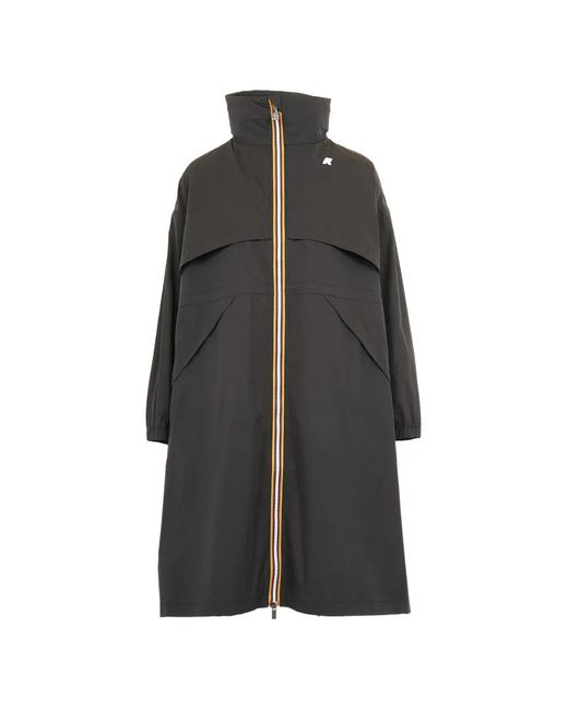 K-Way Gray Zip-Up Coat