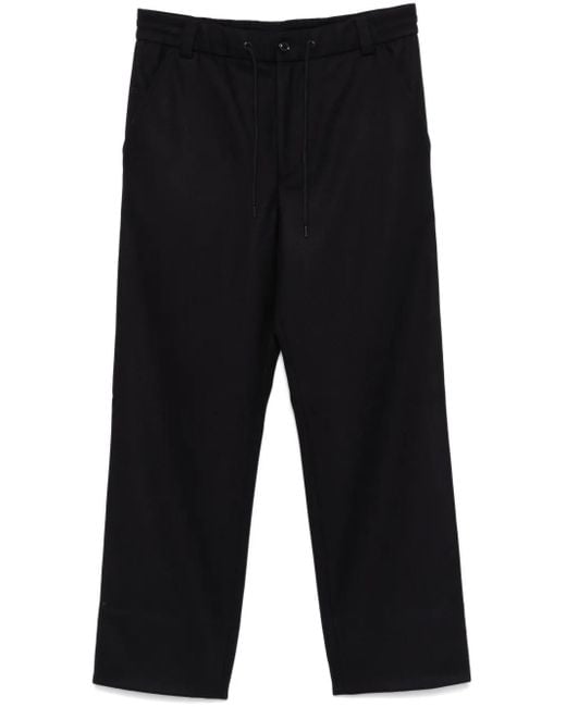 Moncler Blue Virgin-Wool Trousers for men
