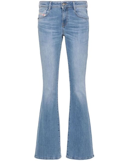 DIESEL Blue 1969 D-ebbey Low-rise Slim-fit Bootcut Jeans