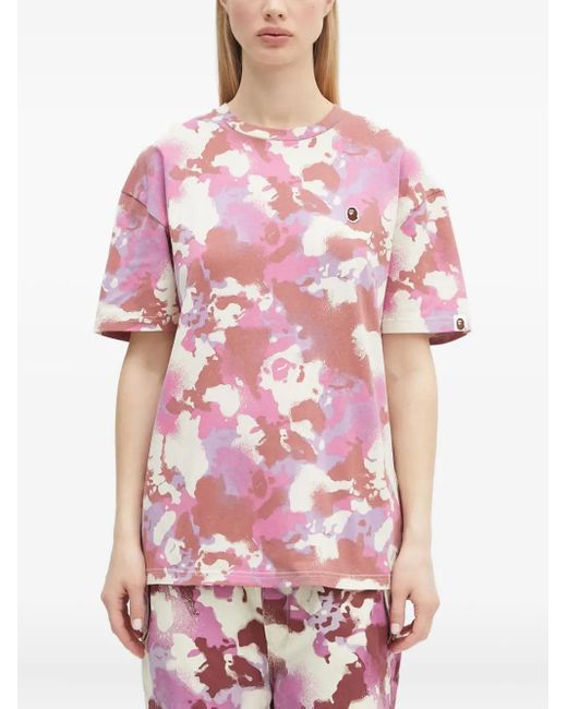 A Bathing Ape カモフラージュ Tシャツ Pink