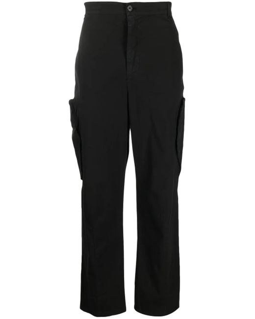 Henrik Vibskov Black Straight-Leg Cotton Cargo Trousers for men