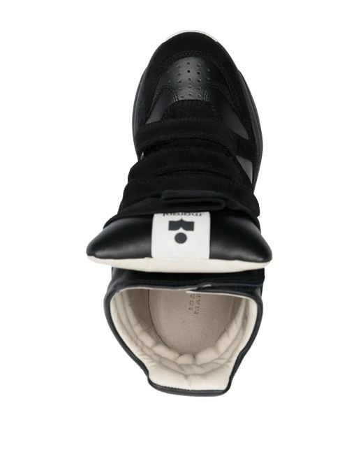 Isabel Marant Black Wedge High-Top Sneakers
