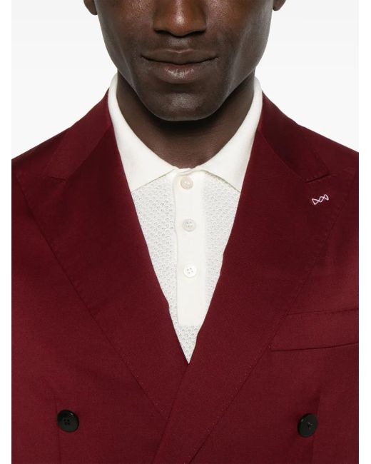 Traje de lana SAPIO de hombre de color Red
