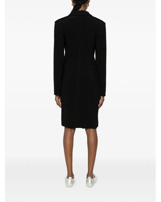 Pinko Black Honorata Long-Sleeves Midi Dress