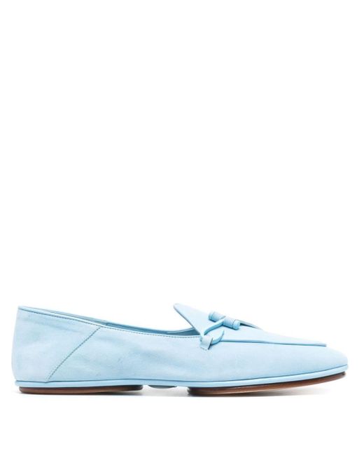 Edhen Milano Blue Comporta Suede Loafers for men