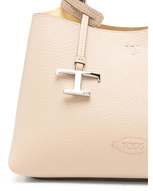 Tod's Natural Leather Micro Tote Bag