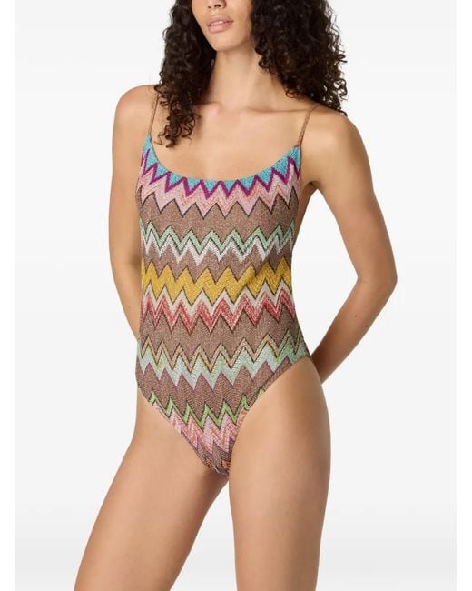 Missoni White Zig-Zag Swimsuit
