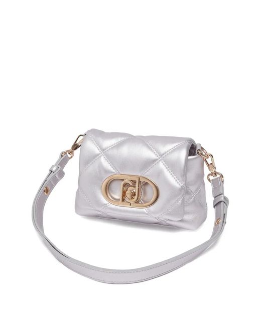 Liu Jo White Small Quilted Lapuffy Shoulder Bag