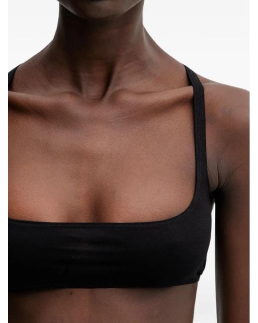 Rick Owens Black Scoop-Neck Racerback Top