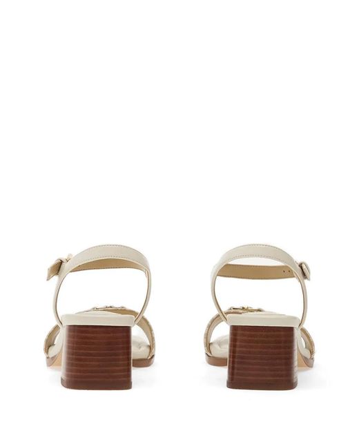 Michael Kors Natural Monogram-Pattern Buckle-Fastening Sandals