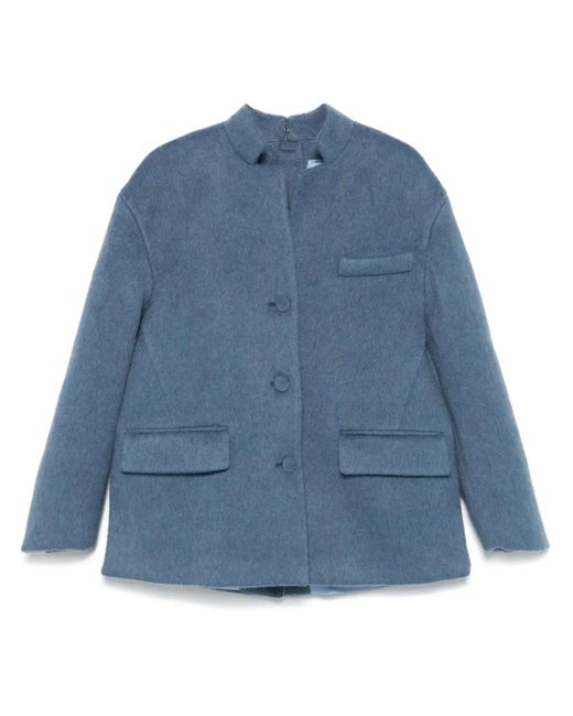 Gucci Blue Brushed-Finish Coat