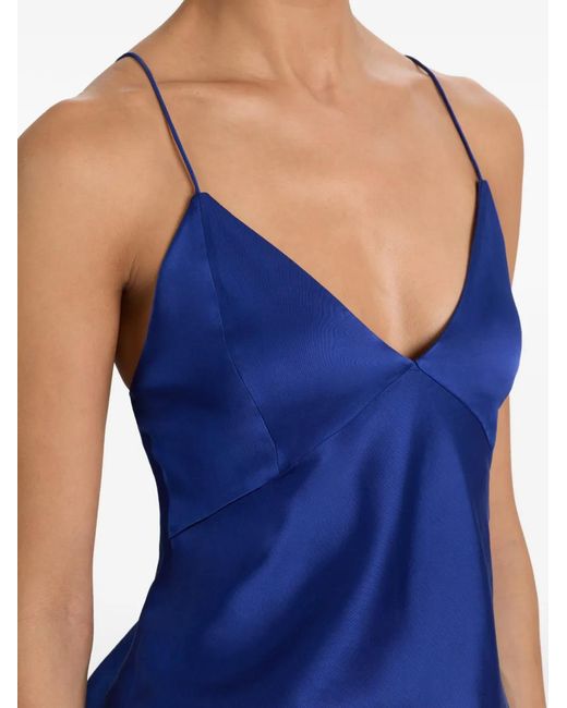 Alice + Olivia Blue Milta V-Neck Camisole
