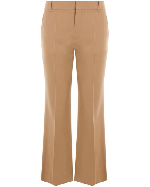 Chloé Natural Cropped Tailored Trousers