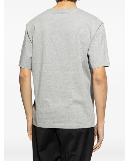 Palm Angels Gray T-Shirt With Print for men
