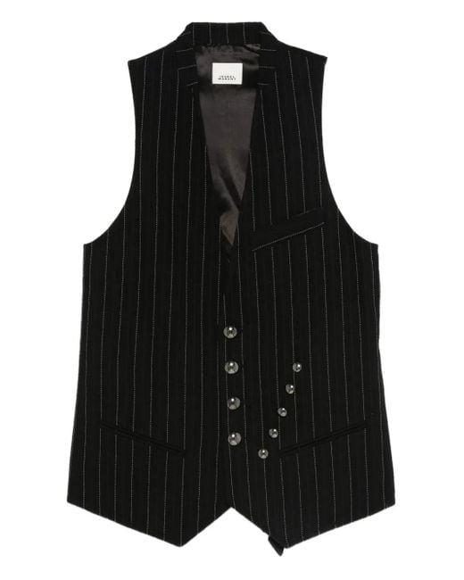 Isabel Marant ストライプ ベスト Black