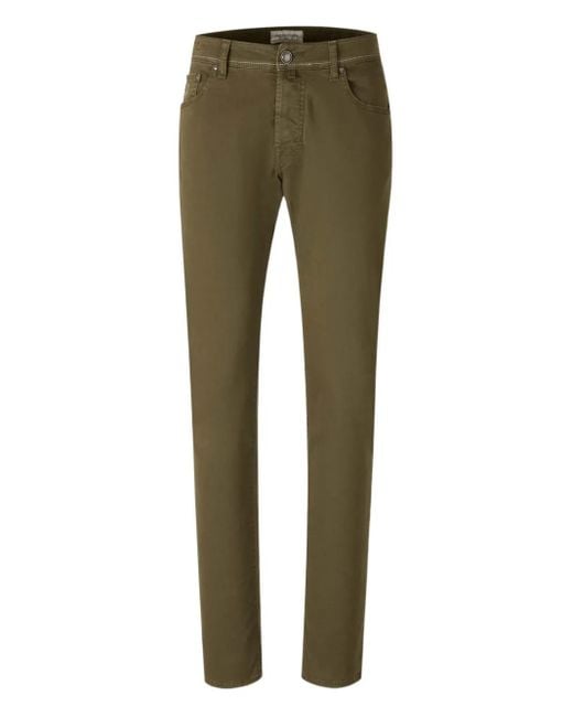 Jacob Cohen Green Logo-Embroidered Jeans for men
