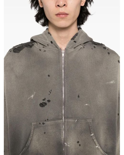 SAINT Mxxxxxx Hoodie Im Distressed-Look in Gray für Herren