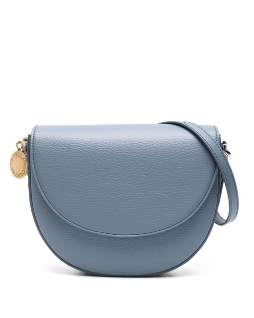 Stella McCartney Blue Frayme Chain-trim Shoulder Bag