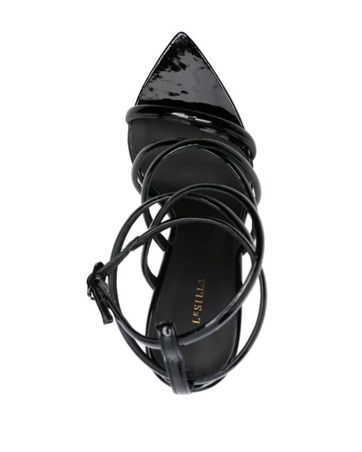 Le Silla Black Bella 120mm Slingback Sandals