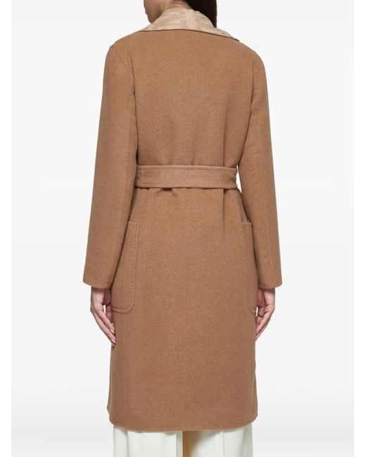 Cappotto Con Cintura di Max Mara in Brown