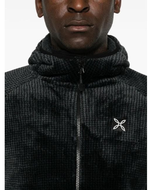 Montura Black Veste En Maille Gaufrée À Capuche for men