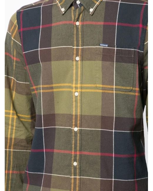 Barbour Green Glendaletailored Long-Sleeve Shirt for men