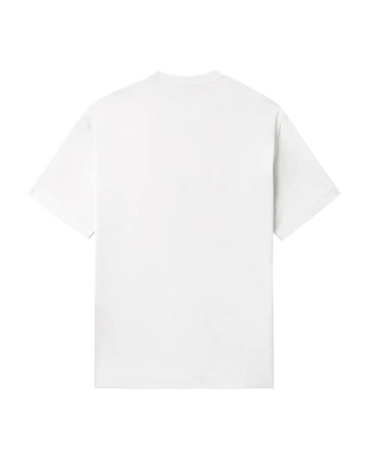 Fred Perry White Oval-Logo Cotton T-Shirt for men
