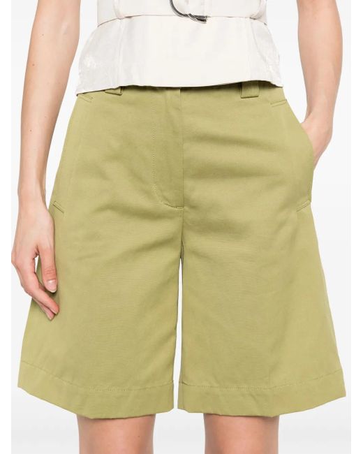 Jacob Cohen Green Wide-leg Shorts