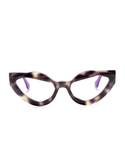 Gafas Y8 con montura cat eye Kuboraum de color Natural