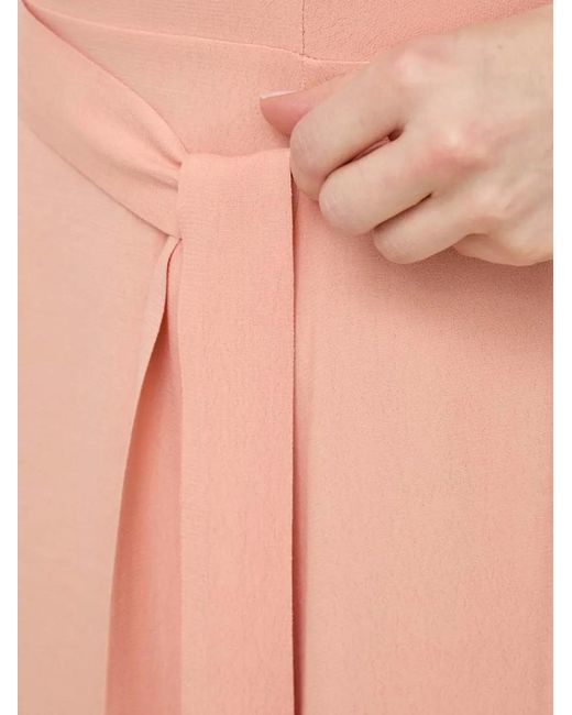 Twinset Pink V-Neck Split Maxi Dress