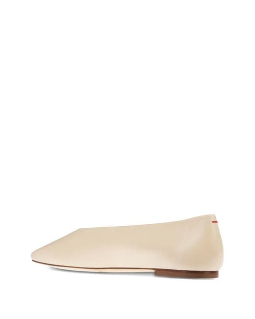 Aeyde Natural Pointed-Toe Ballet Flat