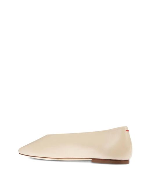 Aeyde Natural Pointed-Toe Ballet Flat