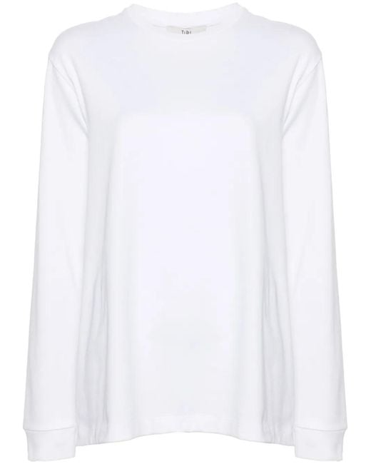 Tibi White Cotton T-Shirt