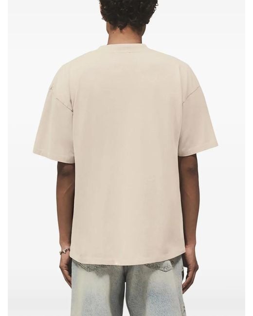 Represent Natural Script Logo-Embroidered T-Shirt for men