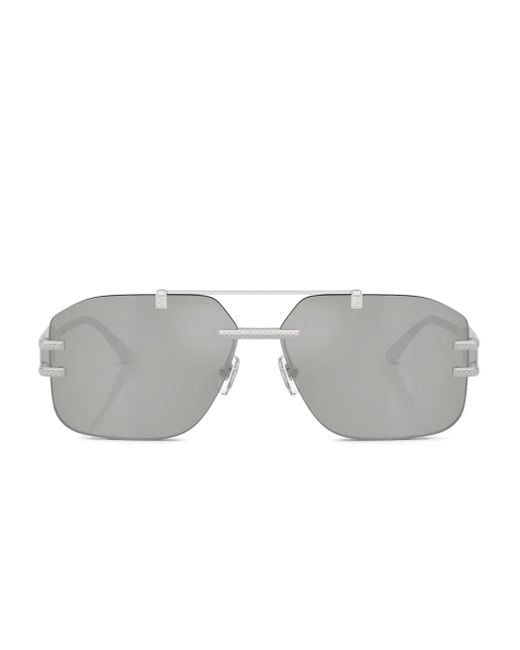 Occhiali Da Sole Con Montatura Stile Pilota di Versace in Gray da Uomo