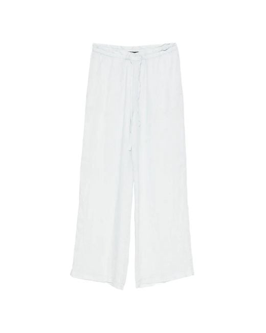 James Perse White Linen Trousers