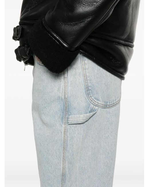 MSGM Blue Cotton Straight Jeans for men